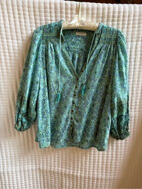 Spell and The Gypsy Collective Green Floral Blouse XS